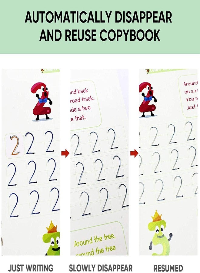 Toyshine 4 PCS Magic Practice Copybook for Kids, Handwriting English Reusable Magical Practice Copy Books for Kids Tracing Book Letter Writing Book - Image 4